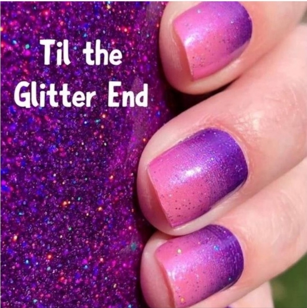 Color Street Til the Glitter End Pink Purple Gradient Glitter NIP